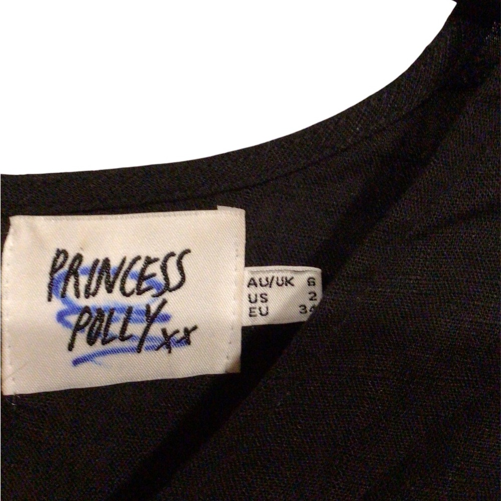Princess Polly black Joelle side cut out romper size 2 - Picture 3 of 6